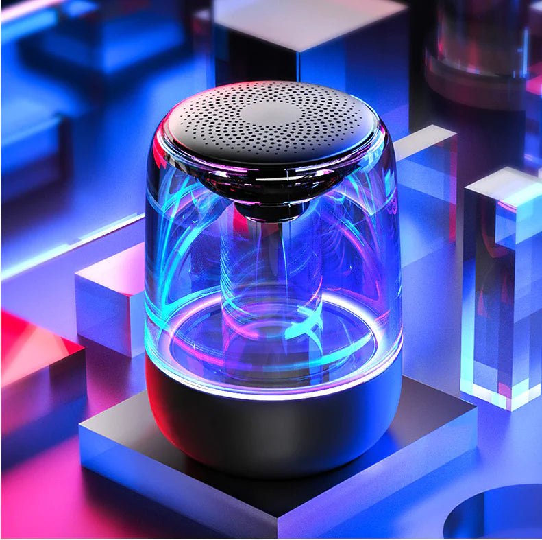 Portable Wireless Bluetooth Speaker with Variable Color LED Light - Iquality